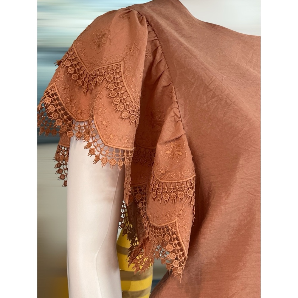 ANTWELTH Pretty detailed flutter sleeve top S M L - Picture 6 of 6